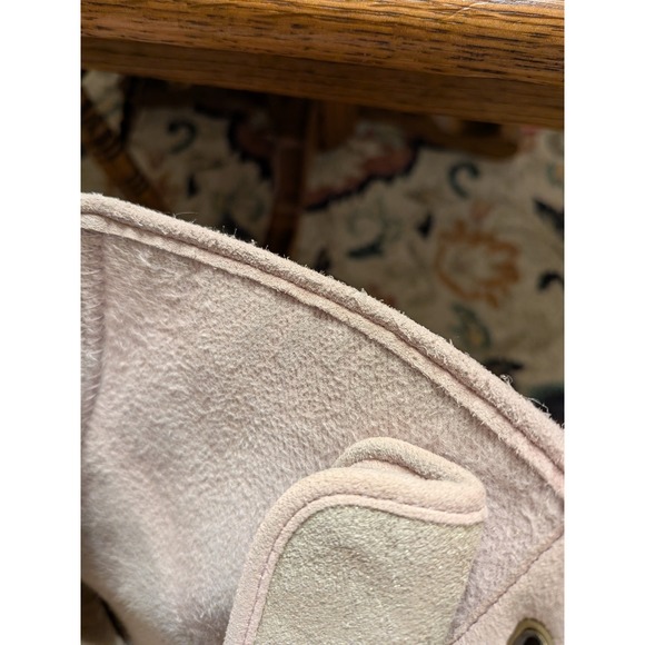 UGG Australia Kids Suede Lace Up Side Zip Boots Tan Glitter Size 3 - Picture 10 of 10